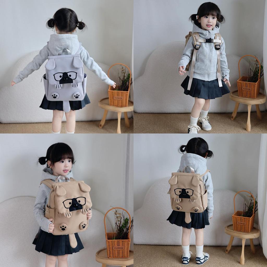 Cartoon Dog Shape Kids Backpack With Large Capacity For School And Daycare