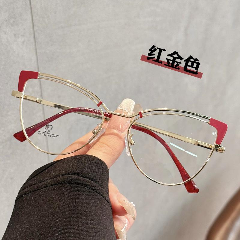 New Fashion Cat Eye Glasses Women Trendy Blue Light Blocking Decorative Frames Stylish Eyewear