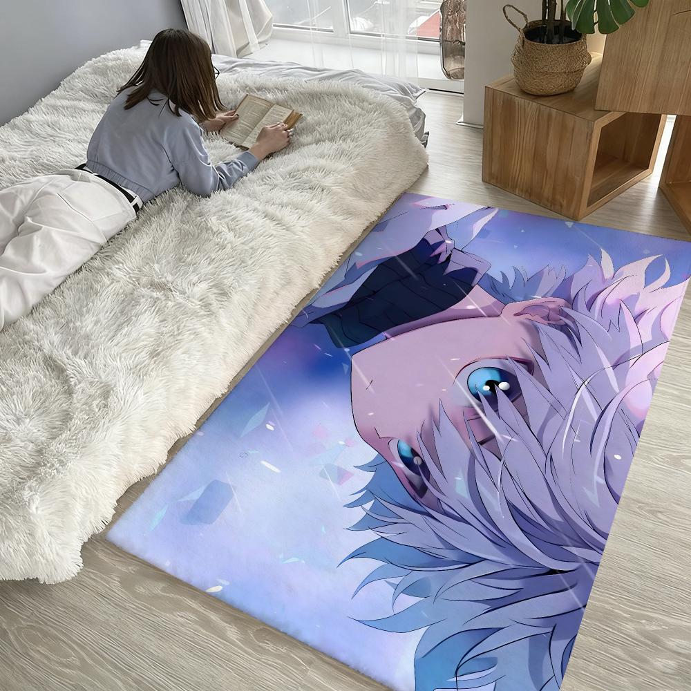 Killua Zoldyck Floor Mat Soft Thickened Absorbent Non-Slip Bedroom Living Room Door Mat Home Decor Flannel Rugs