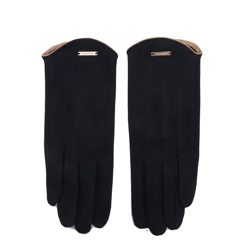 Woman's Winter Warm Leather Touch Screen Driving Gloves Cold Velvet Thick Fingerless Flip Cycling Mittens Fashion