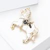 4-Color Alloy Running Horse Brooch Pins Fashion Exquisite Zodiac Horse Badge Women Kid'S Clothes Backpack Brooches New Year Gift