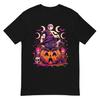 Spooky Black Cat Halloween Cat Graphic Black T Shirt Gift For Friends