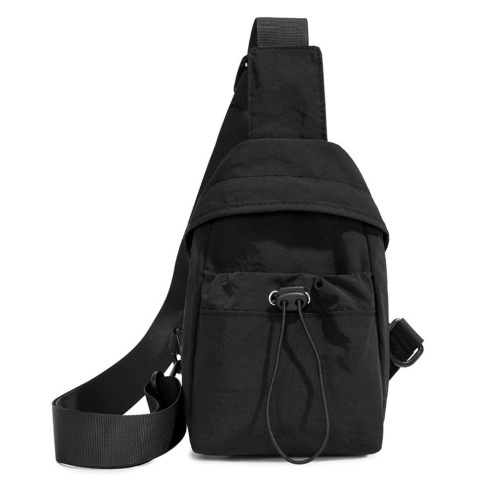 Nylon Mobile Phone Bag Drawstring Shoulder Bag Fashion Women's Breast Bag  Female Lady Girl
