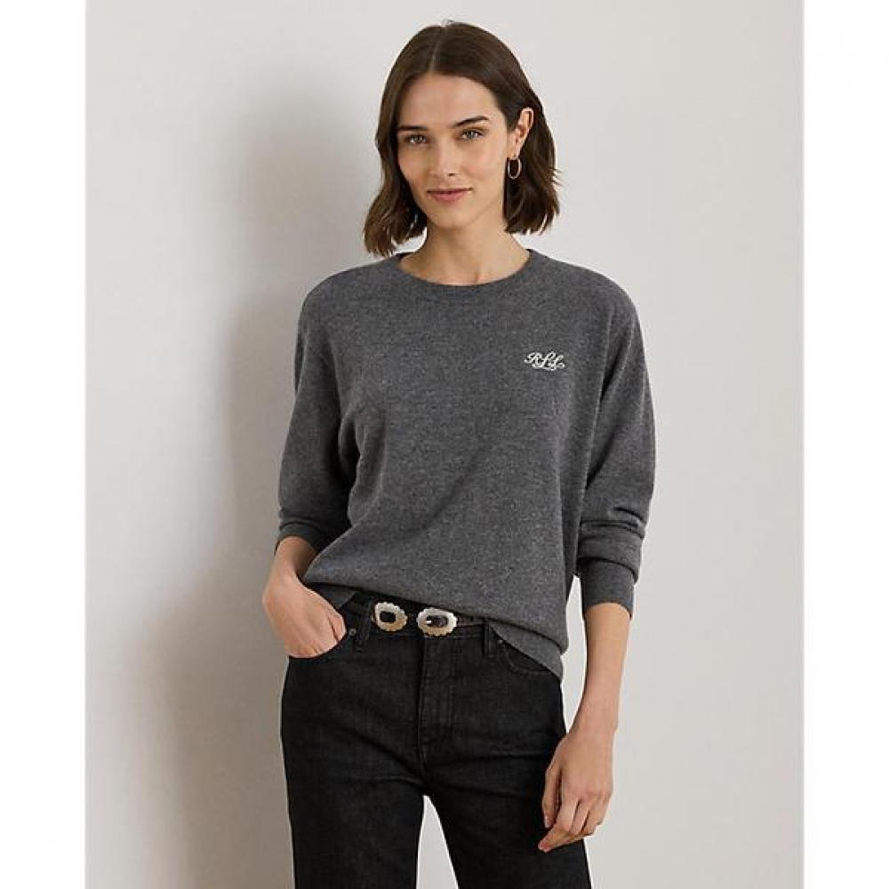 

Ralph Lauren Embroidered Cashmere Crewneck Sweater Wmlrswes6820841020 L