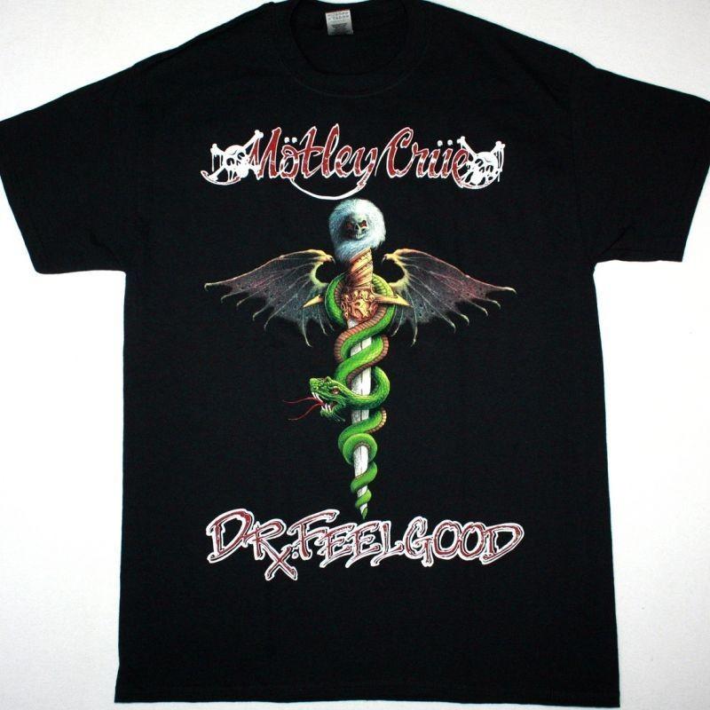 Motley Crue Dr Feelgood Fans Black T-Shirt Glam Tee S разноцветный