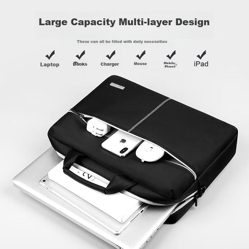 BRINCH Laptop Bag 15/16 Inch Business Water-Resistant Large Capacity Suitable for Huawei And Lenovo Laptops