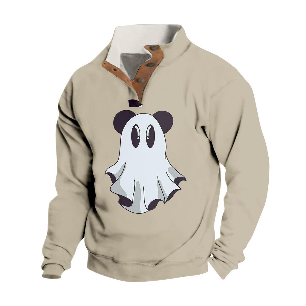 Spring And Autumn Men's Standing Collar Sweatshirt Is Outdoor Casual Sweaters Tops