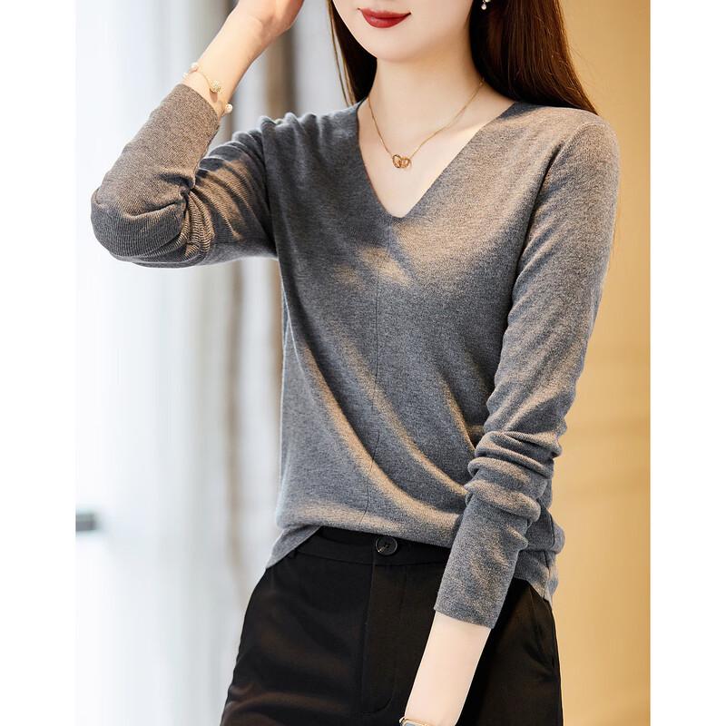 Demana Women's V-Neck Relaxed Fit Knit Sweater