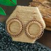 Boho Vintage Coffee Color Dangle Earrings for Women Geometric Tribal Style Tassel Eardrop Party Decors Daily Wear Gift Versatile