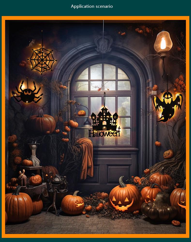 Halloween LED Pumpkin & Ghost String Lights: Spooky Room Décor with Flashing Ornaments