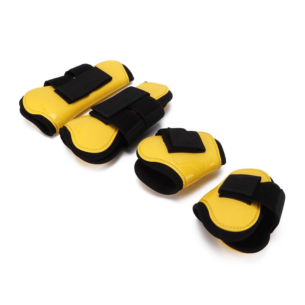 Horse Tendon Boots Set of 4 PU Guard Boots for Riding Shock Absorbing Jumping