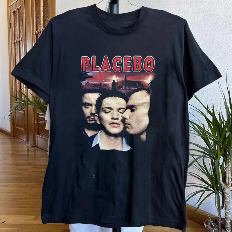 Vtg Placebo Band In Music Tour Cotton Black Full Size T Shirt Ag155