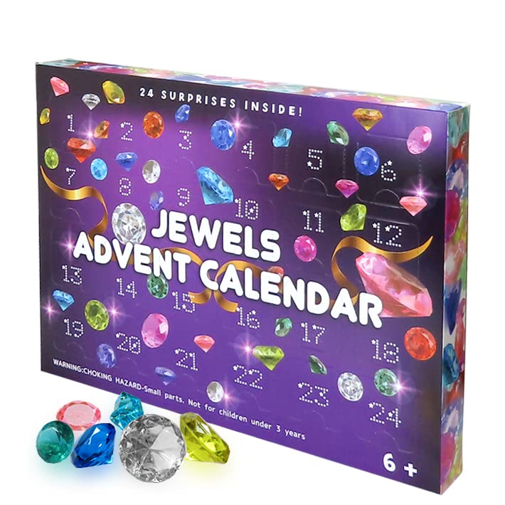 Foothill Gardens Jewel Advent Calendar for Girls and Sparkling Reward Counts Purple (Purple) Boys, Jewels, Birthday, Christmas, Xmas, Gift, 2025,