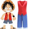 Cosplay Movie One Piece Luffy Same Boy Two-Piece Halloween Cosplay Two-Piece Set