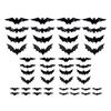 48 PCs Halloween Sticky Decals Glow In The Dark Bats Decorations Wall Stickers for Halloween Party Bedroom Window Decorations