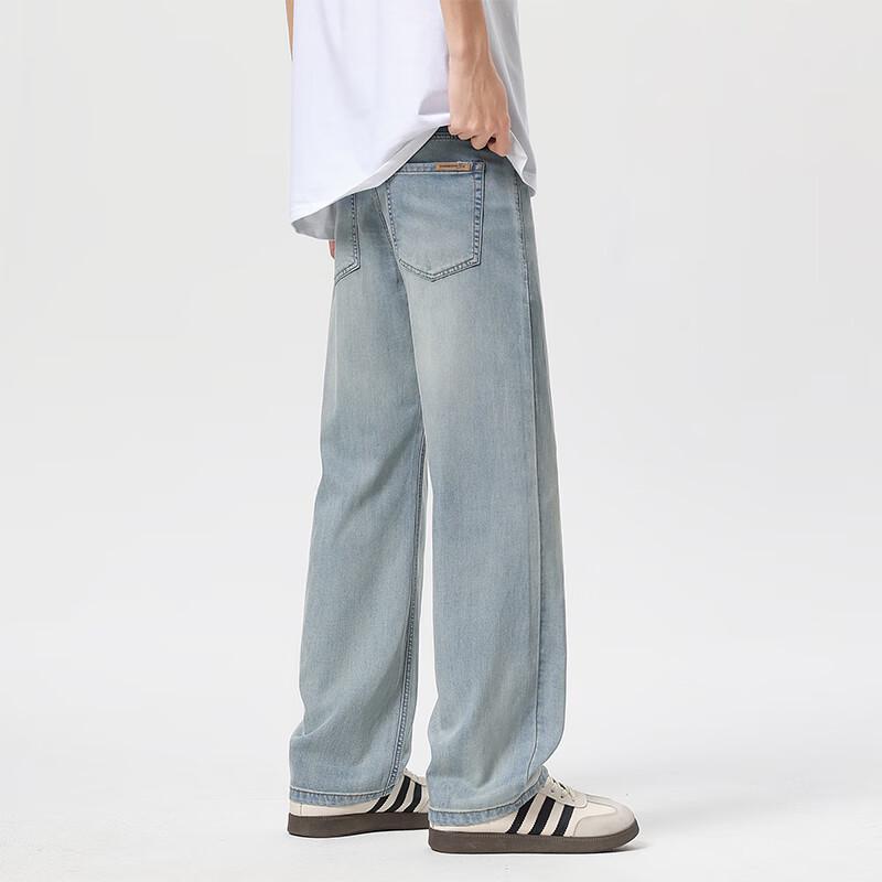 VUUG Men's Summer Loose Straight Jeans