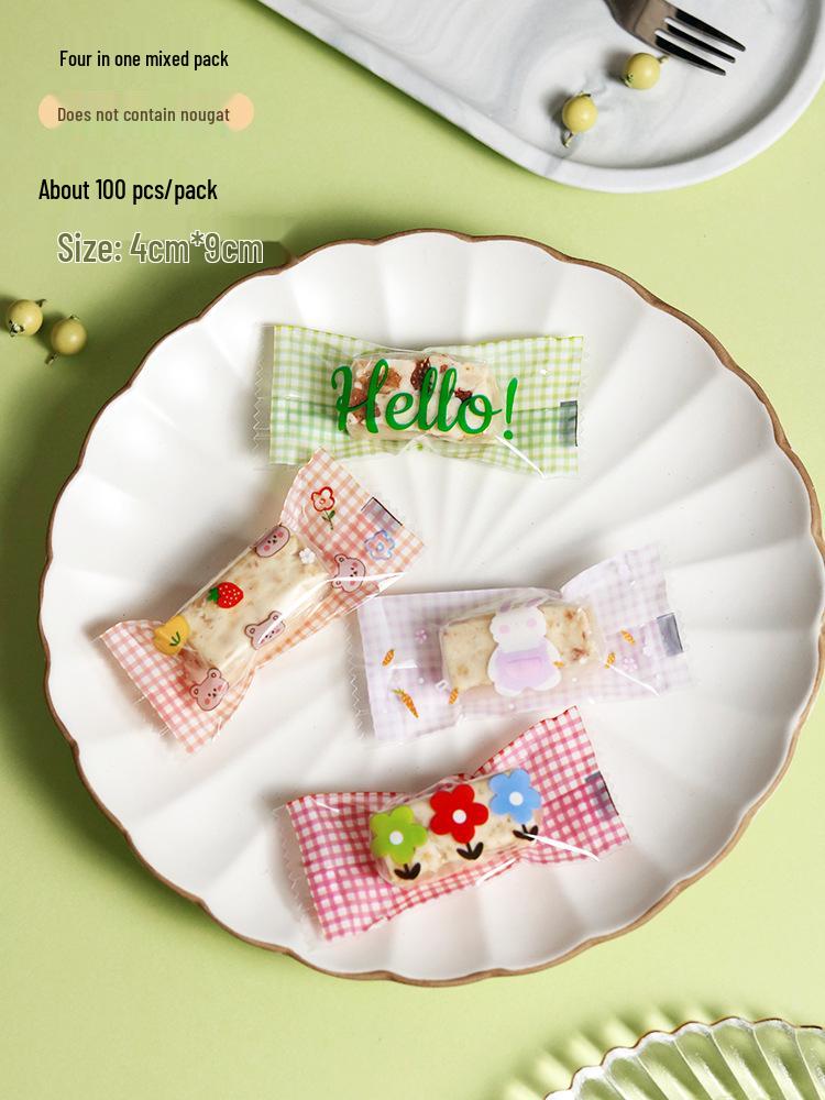 Internet Celebrity Sea Salt Almond Toffee Bag DIY Handmade Nougat Coffee Candy Sealing Bag