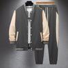 KULIXI Stadium Tracksuit Casual Long and Jogger Stylish for Spring and Perfect for Commuting or Size L Men's Jacket-Style Set, Sportswear, Open-Collar