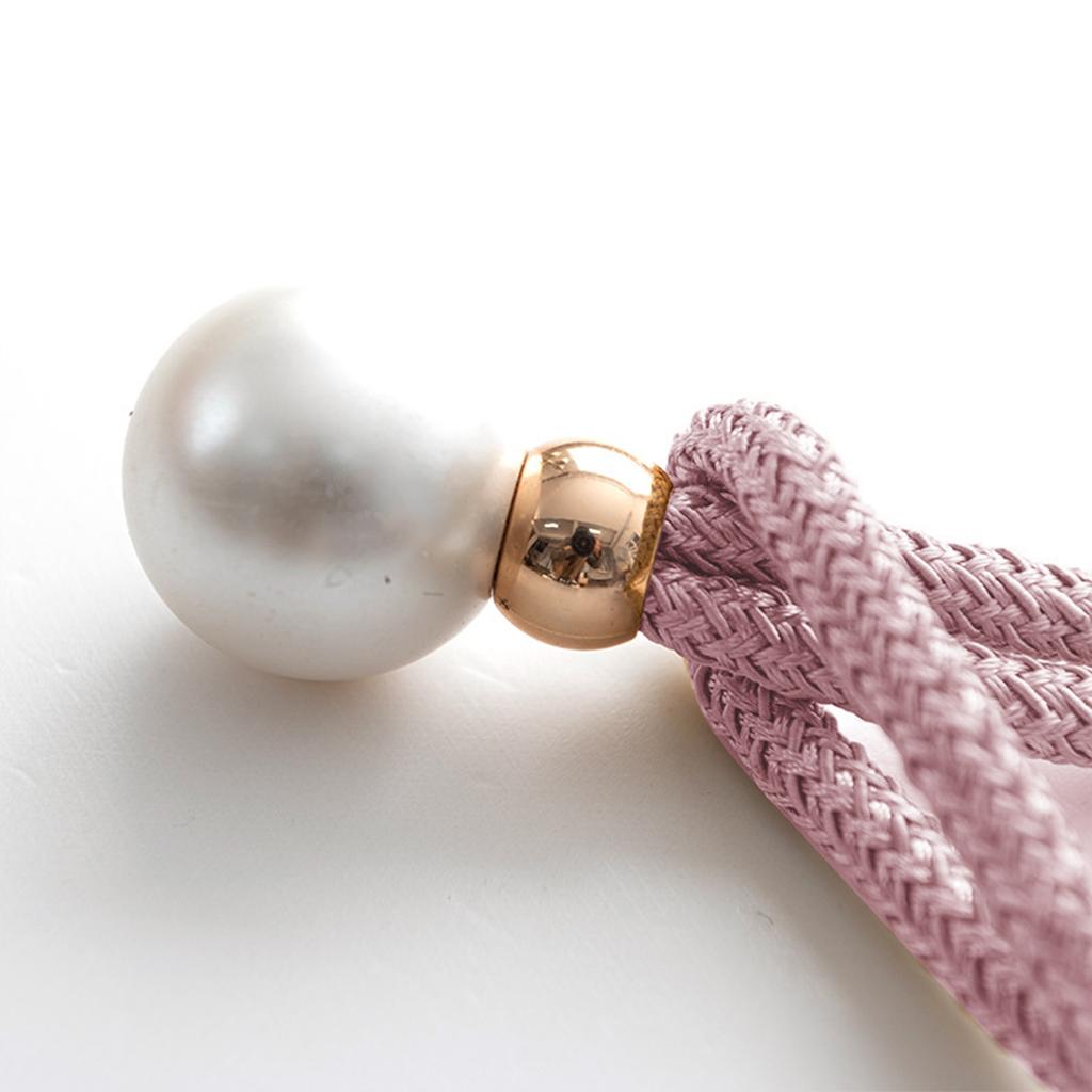2 Stück Vorhang Raffhalter Knoten Falsche Perle Vorhang Raffhalter für Wohnzimmer Silber Weiß