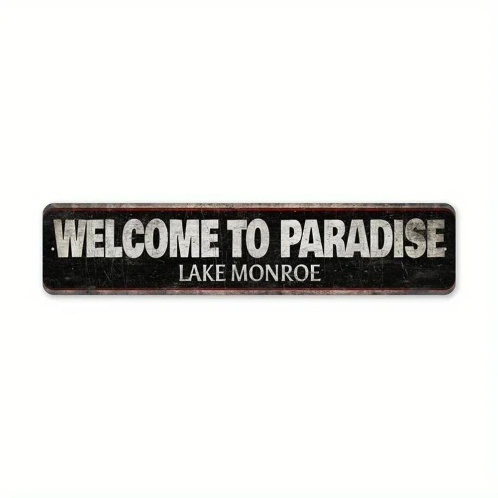 Vintage Aluminum Metal Sign 10x40cm