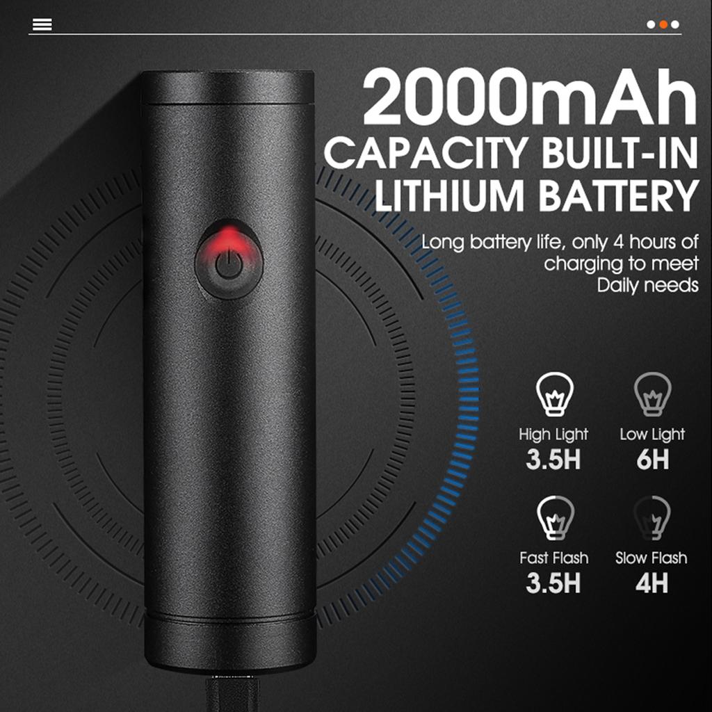 Aluminum Alloy Bright   Light 500   USB Rechargeable Bike Light Waterproof Road Bike Light Cycle   Lamp