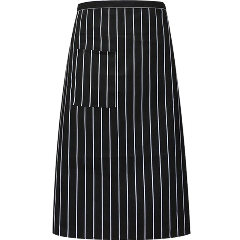 1pcs Chef's Apron Half-length Neck-hanging El Cooking Restaurant Restaurant Coffee Bar Waiter Work Apron Unisex Striped Apron