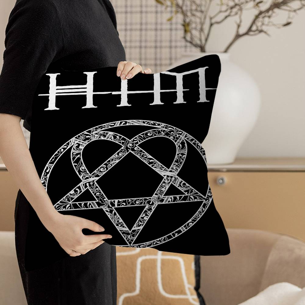 Famous Rock Band HIM Singer Cushion Cover Polyester Sofa Cushions Decorative Throw Pillows Home Decoration Pillowcover