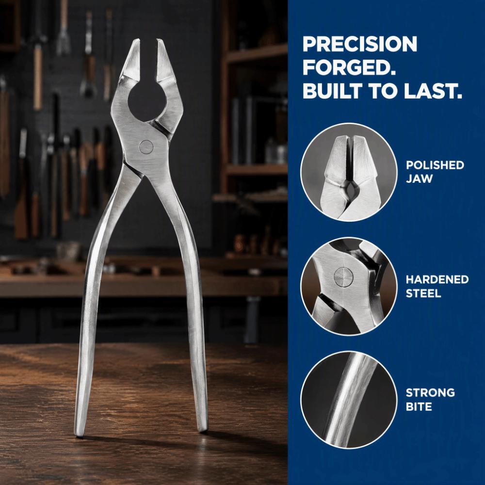 Polished Jaws Leather Edge Press Pliers Heavy Duty Sheet Metal Hand Seamer  For Wallet Crafting