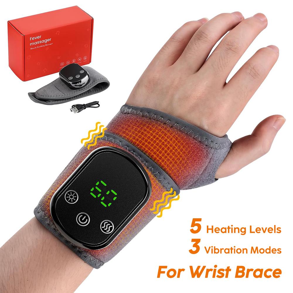 

Electric Wrist Brace with Adjustable Hot Compress Vibration Massage Ankle Guard Band Carpal Tunnel Hand Foot Protection Tool