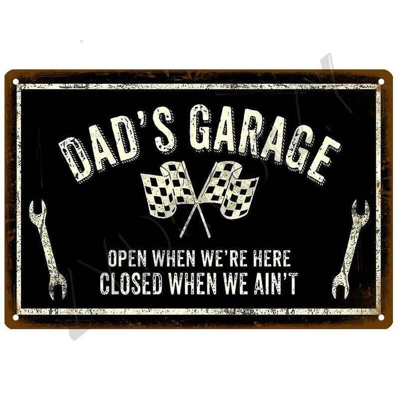Garage House Plaque Metal Poster Tin Sign Plate Posters Vintage Retro Aesthetic Room Decor Wall Art Decoration 26T0104 26T0104
