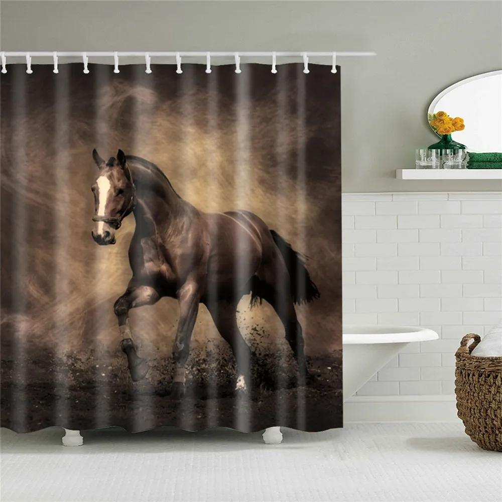 Wild Animals Bath Curtains Lion Leopard Cat Bathroom Decorative Shower Curtains Bathtub Decoration Bath Curtains