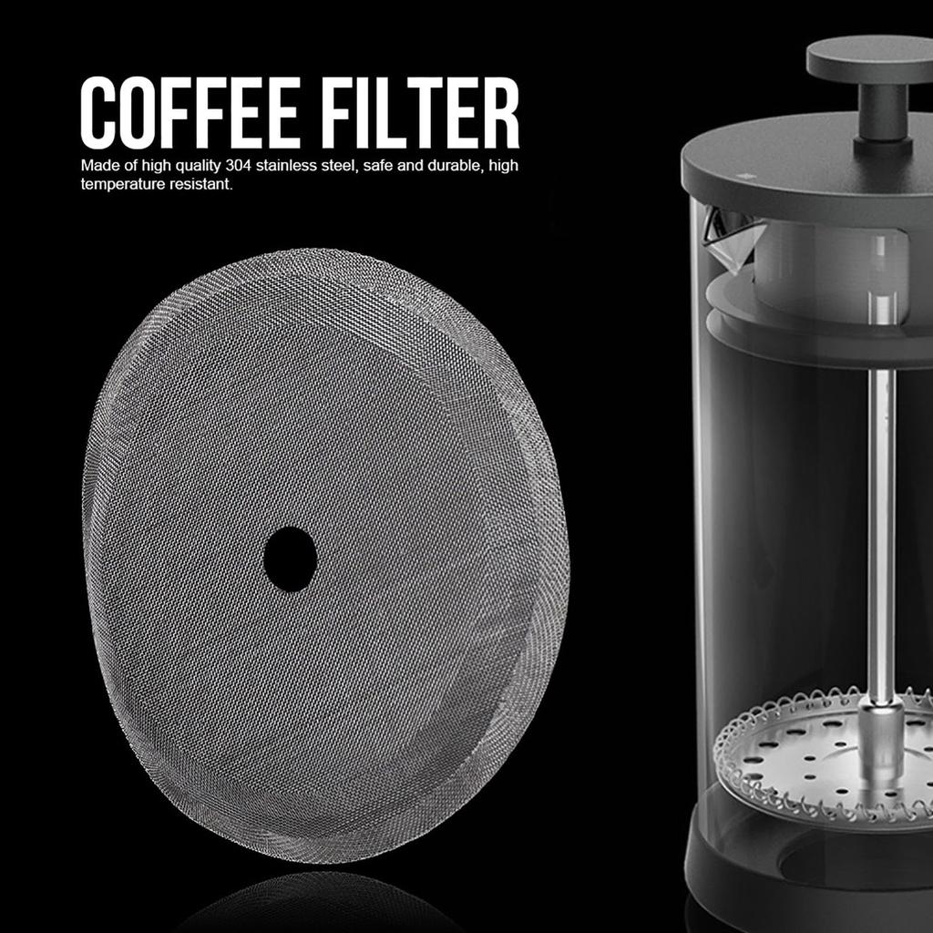 Universal French Press Filter 304 Stainless Steel French Press Filter Replacement for 1000 Cup French Press Coffee Tea Particles and Coffee Grounds
