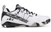 Li Ning Abrasion Resistant Low Top Badminton Shoes Unisex White Black AYZW007-3