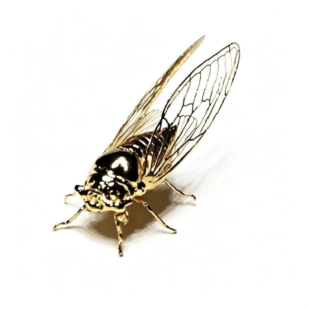 Exquisite Zink-Zinklegierung Tierstatue Mini Vintage Insektenskulptur Kreative Zikadenfigur Teeverkostung