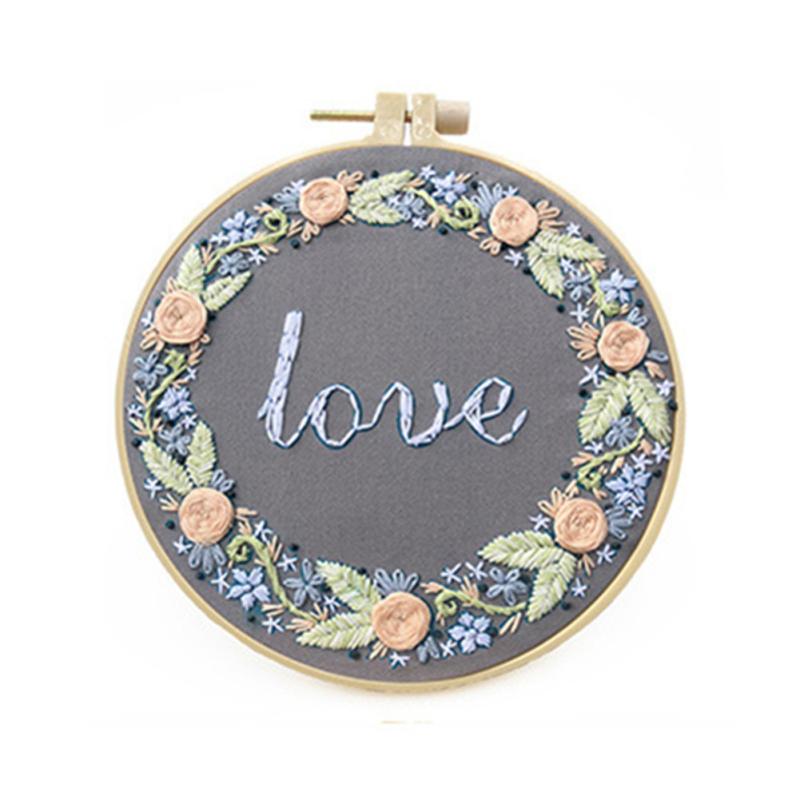 Ručně vyráběná 3D vyšívací sada ve vodě rozpustné rostliny Vzorek květin v evropském stylu