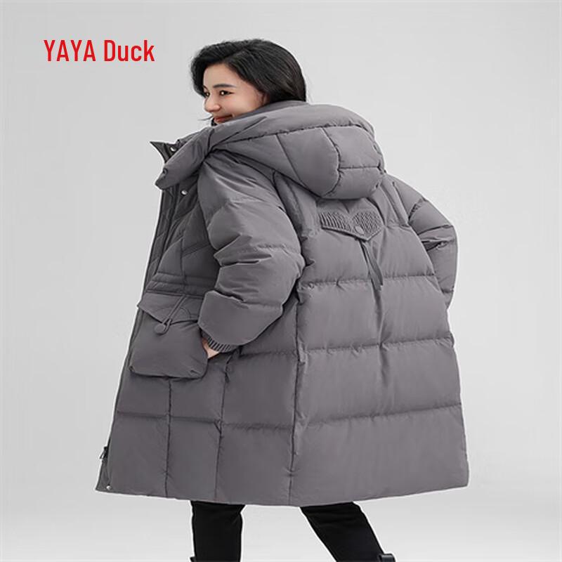 

Женский пуховик средней длины с капюшоном YAYA M