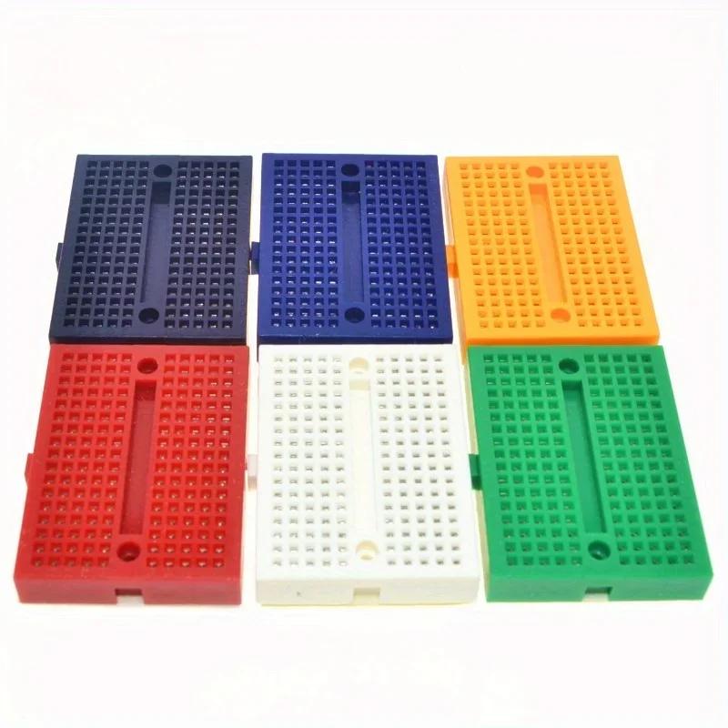 SYB-170 Mini Solderless Prototype Breadboard 170 Tie-points Mini Board 35x47mm Black Red Yellow Blue Green for Small DIY Kits