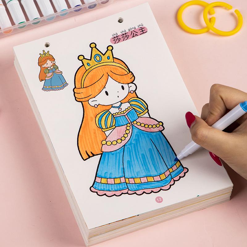Princess Coloring & Drawing Book for Girls Ages 3-6: Early Education Fun