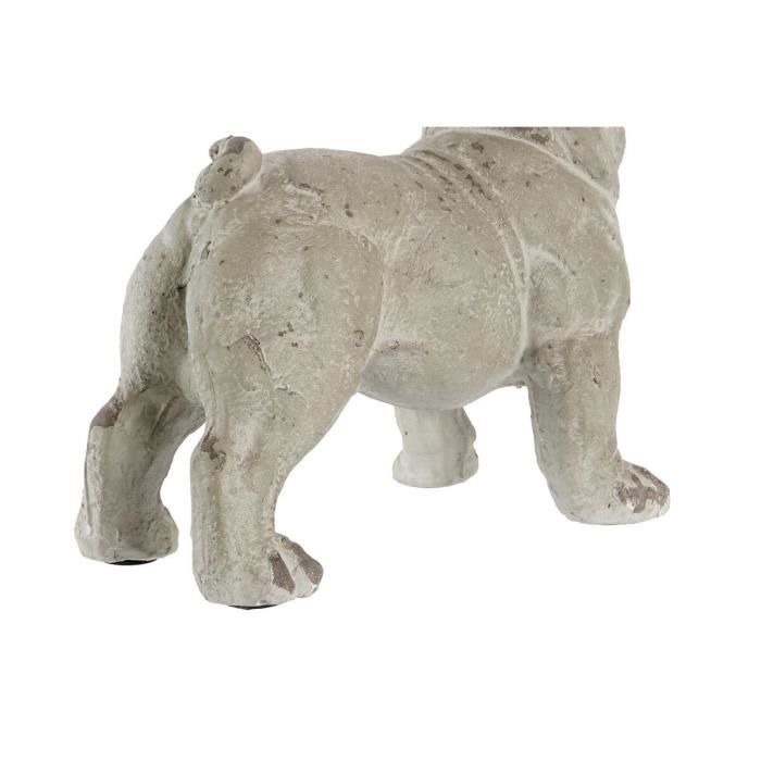Figurine décorative - Chien - Résine - Gris vieilli - 19 x 39 x 28,5 cm