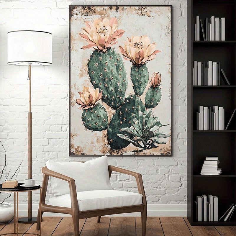Vintage Metal Tin Sign Wall Art Floral Butterflies Decor for Home Living Room Kitchen