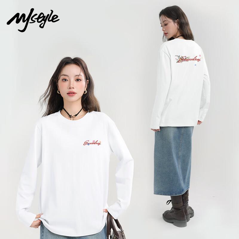 MJ STYLE Women's Pure Cotton Long Sleeve T-shirt