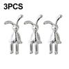 1-6PCS Rabbit Animal Decor Modern Style Cartoon Bunny Sculptures Silver Nordic Rabbit Statue Living Room Decoration