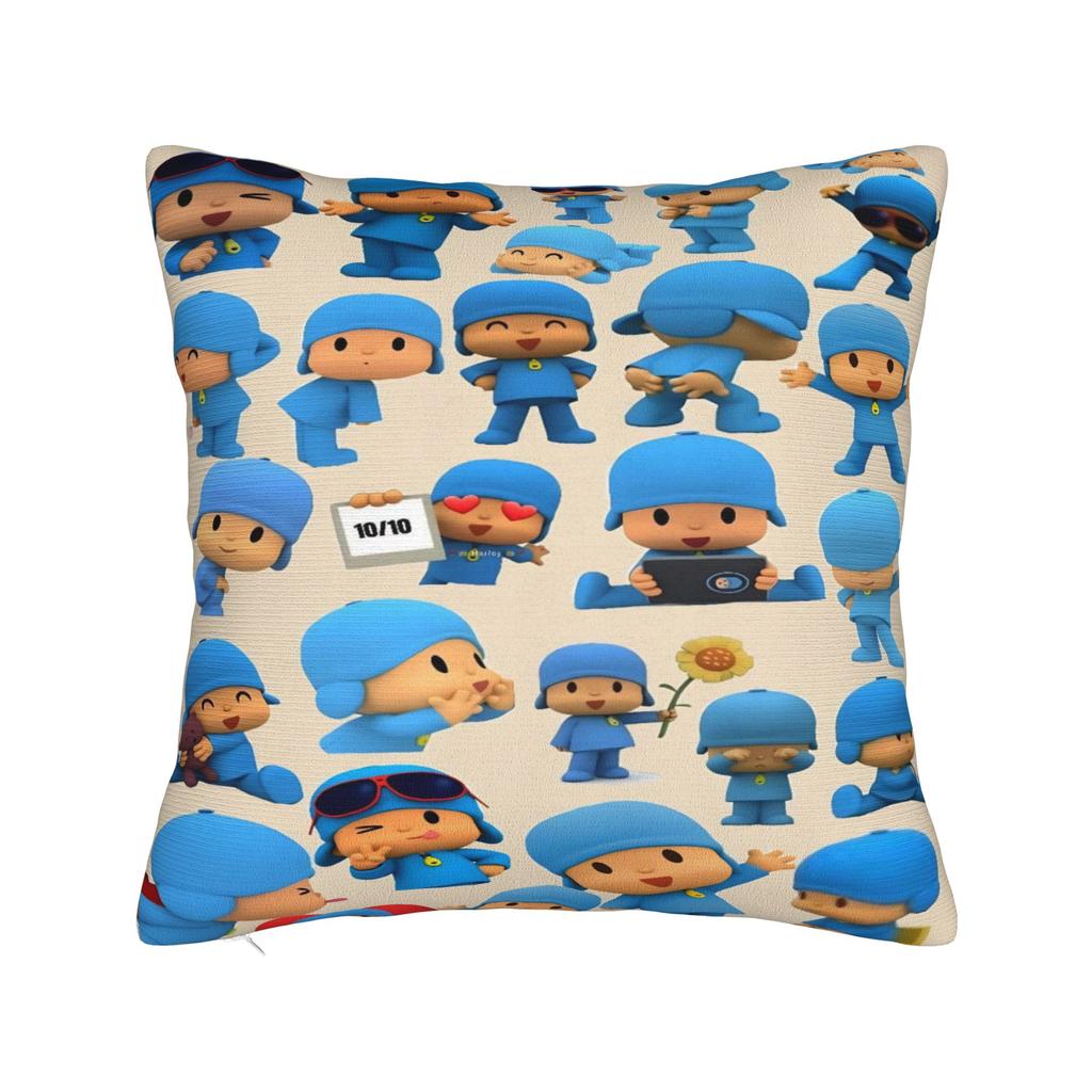 Modny Samochód Pocoyo kreskówka komedia dekoracja poszewka na poduszkę Merch Pokrowiec na poduszkę z zamkiem błyskawicznym wiele rozmiarów