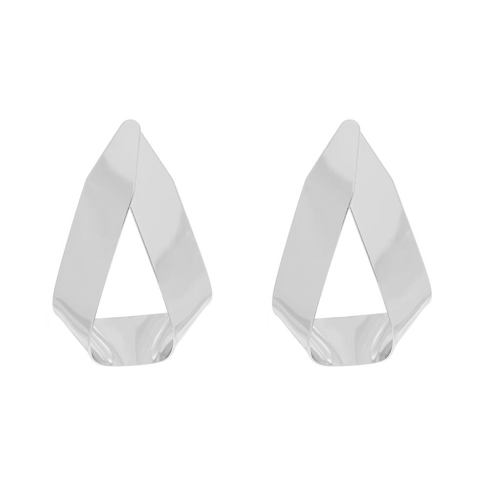 DIGADAGU Metal Irregular Geometric Stud Earrings New Simple Vintage Earrings Women Daily Zircon Accessories медный