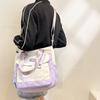 Sac en toile Harajuku pour étudiant, Sac à bandoulière unique grande capacité style japonais, Sac à main simple pour femme, Pour transporter des livres en cours