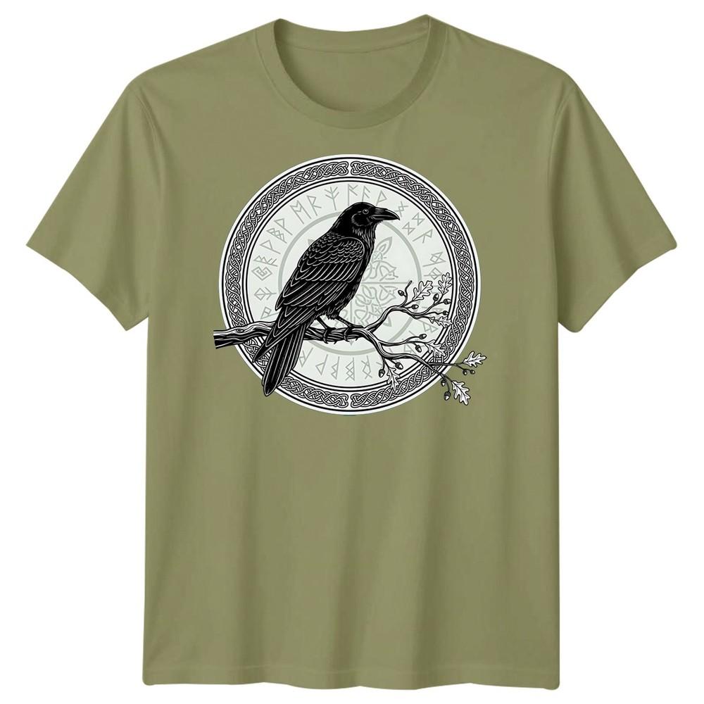 Raven Norse Mythology Runes Celtic Knot Unisexs TShirt