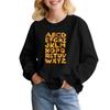 Kids' Fashion Loose-Fit Casual Long-Sleeve Christmas Print Oversized Crewneck Sweatshirt
