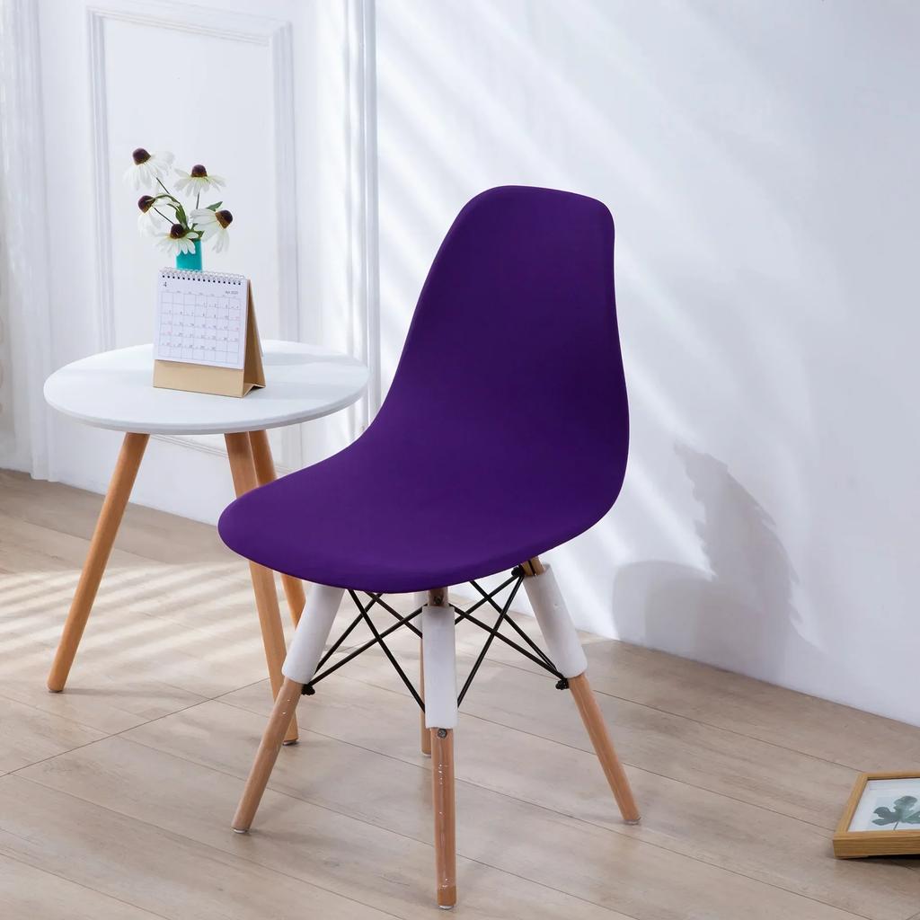 Printed Stretch Shell Chair Cover Spandex Armless Back Chair Covers Washable Slipcover Furniture Protector for Home Office Hotel
