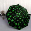 Automatic Open/Close Umbrella with One-Touch Button - Alien & UFO Design, Compact Folding Umbrella with 8-Rib Strong Frame, Wi