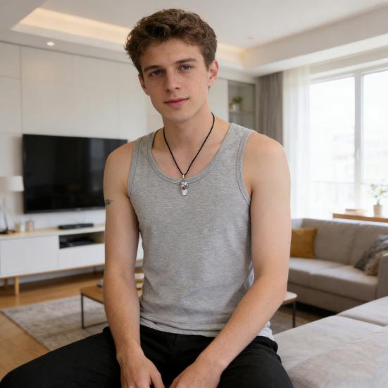 Herren Weste Sommer Ärmellos Rundhals Schlank Passend Tanktops Einfarbige Sport Fitness Camisole Täglich